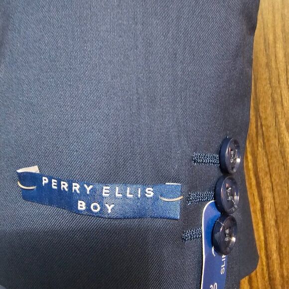 NWT Perry Ellis Big Boy Suit, Blue, Size 20 - Picture 2 of 7